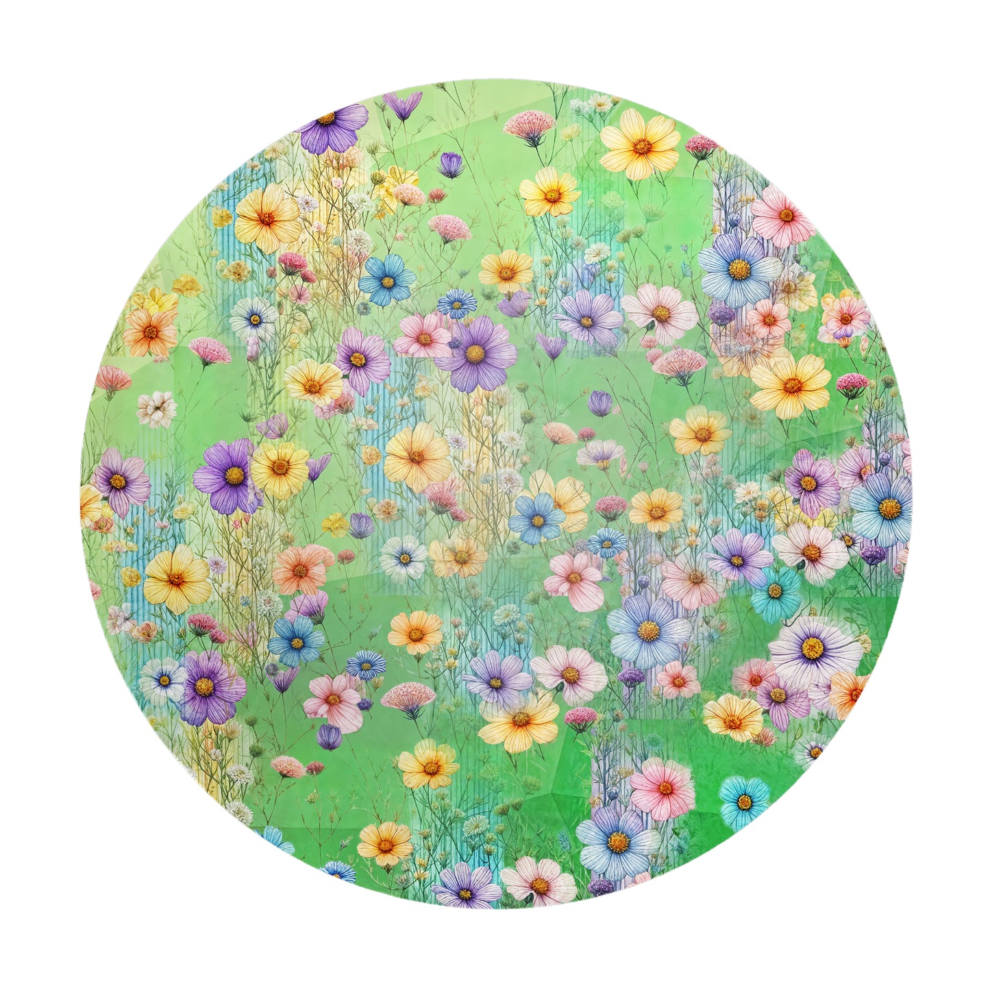 Daisies in the Field Round Tablecloth