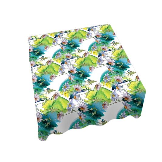 Daisies in the Wind Square Tablecloth