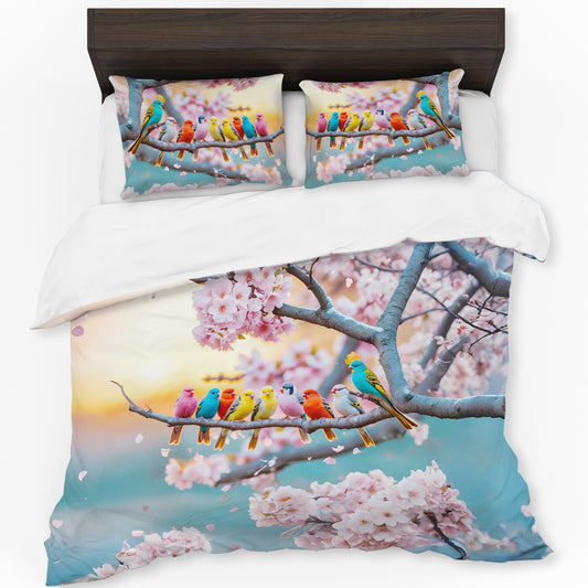 Dancing Feathers Duvet Cover Set