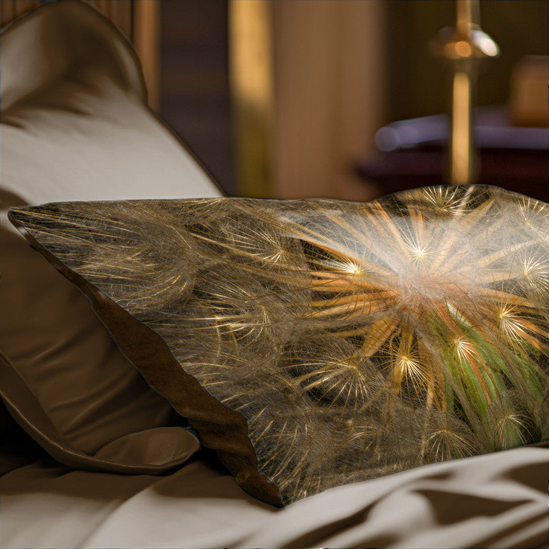 Dandelion Close Up Oblong Luxury Scatter by Annette Heymans