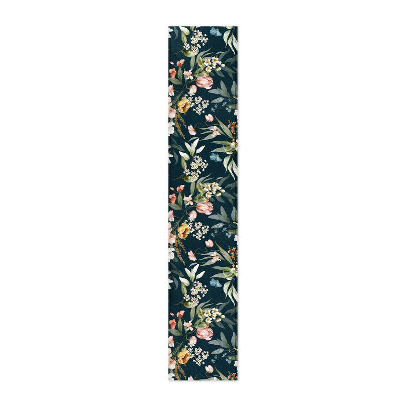 Dark Green Flower Pattern Table Runner by Mark van Vuuren