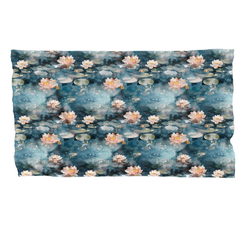 Dark Water Lilies Light Bed Throw