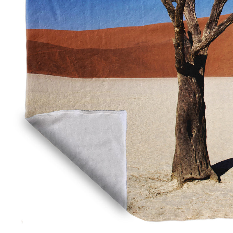 Deadvlei Sossusvlei Trees Desert Namibia Light Weigt Fleece Blanket By Fanie Heymans