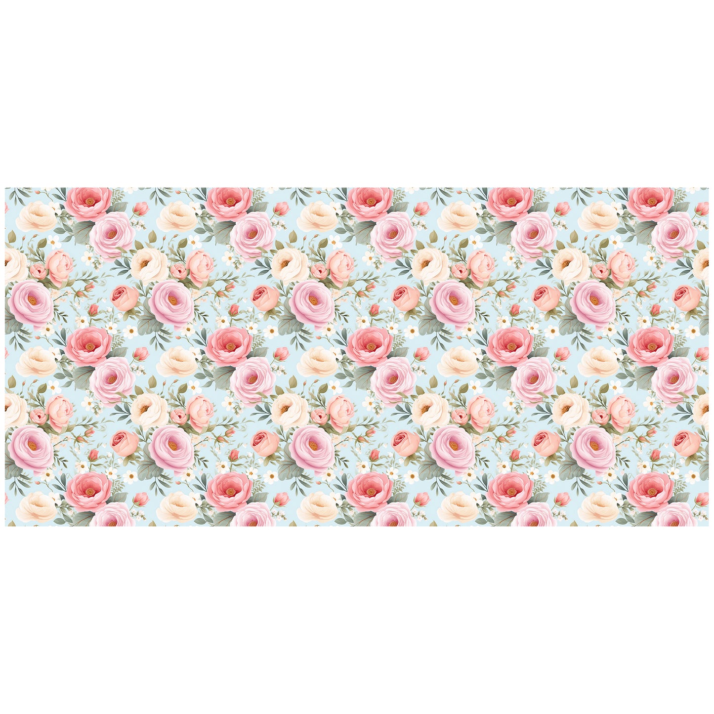 Decorative Rose Pattern 3m Rectangle Tablecloth