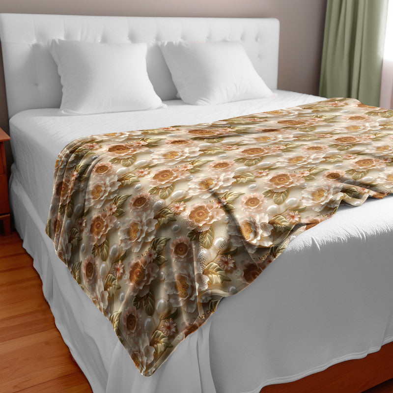Deep Cream Light Bed Throw
