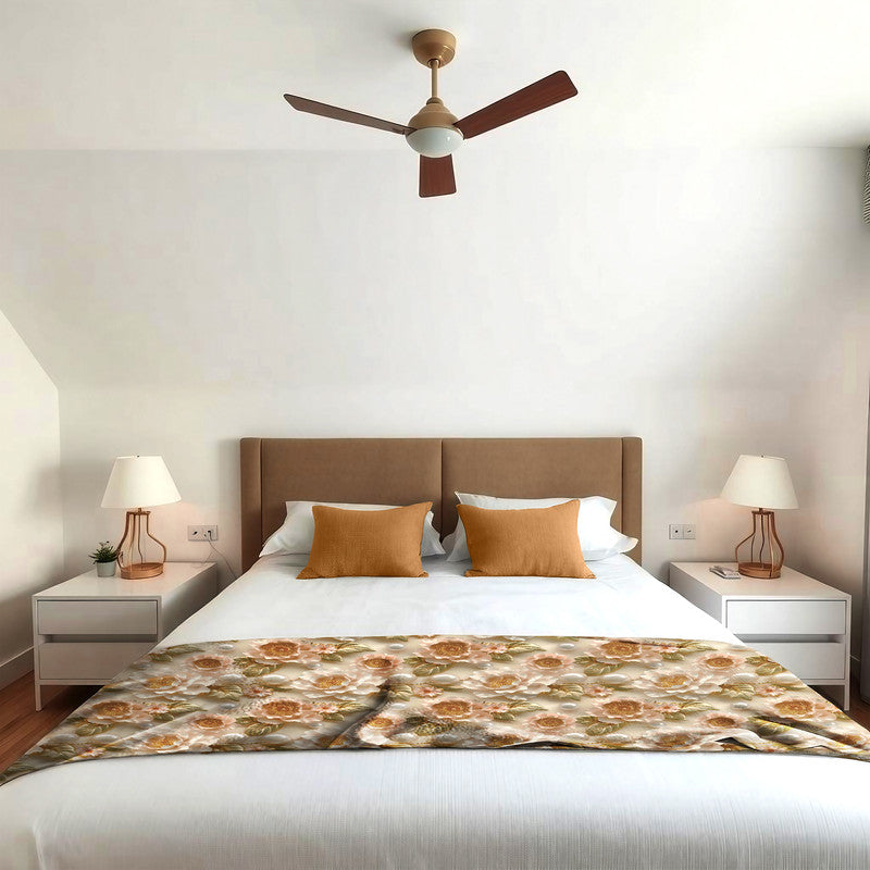 Deep Cream Light Bed Throw