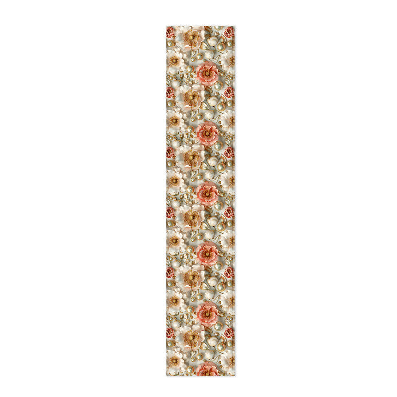 Deep Cream Peonies Table Runner