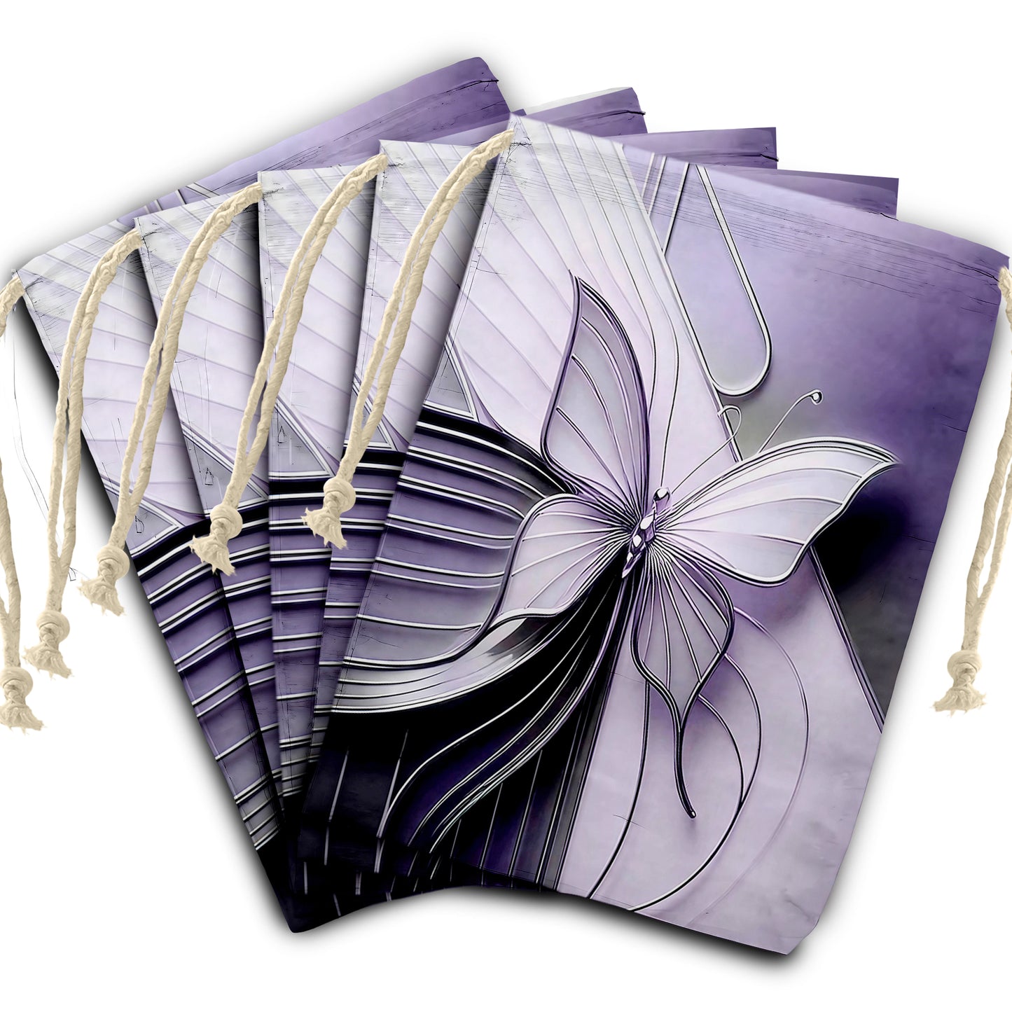 Deep Violet Butterfly Wings Gift Bag (Set of 2)