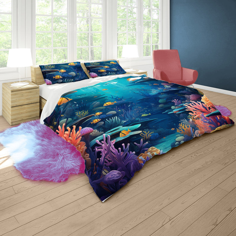 Deepsea Deep Blue Duvet Cover Set