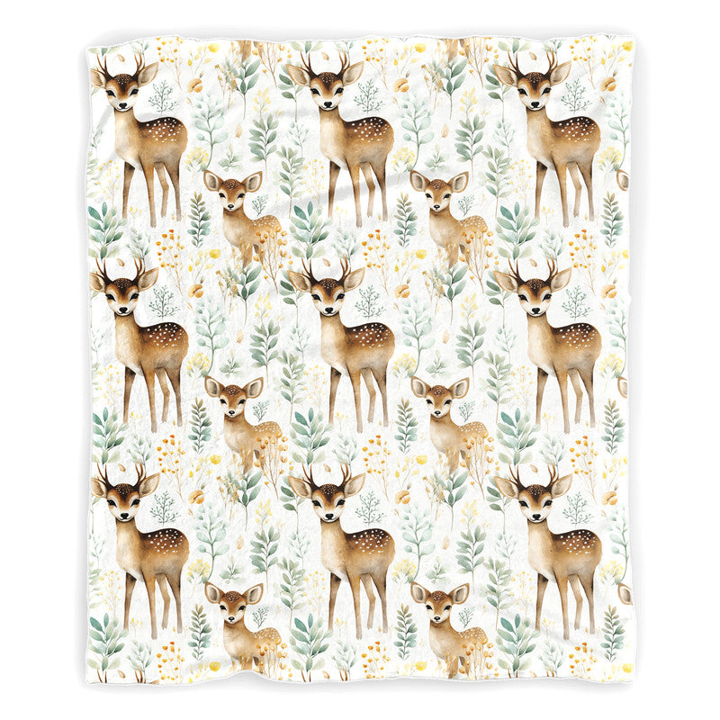 Deer Family Minky Blanket