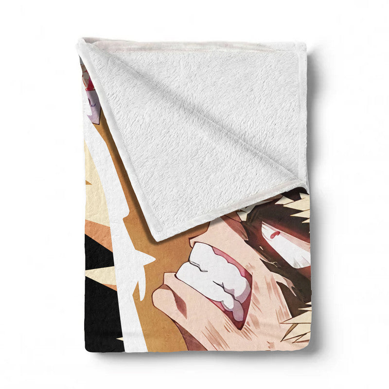 Deku vs Bakugo Light Weight Fleece Blanket
