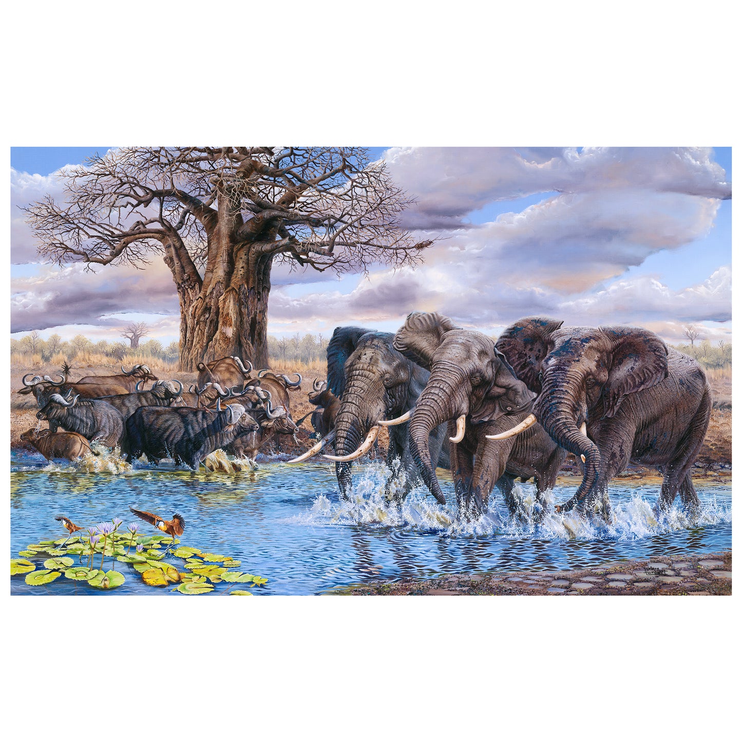 Waterhole By Delene Lambert Rectangle Tablecloth