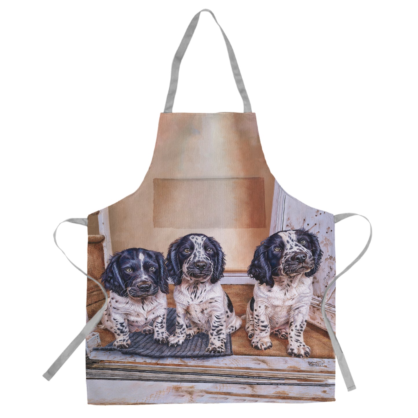 Puppies by Delene Lambert Medium Length Apron