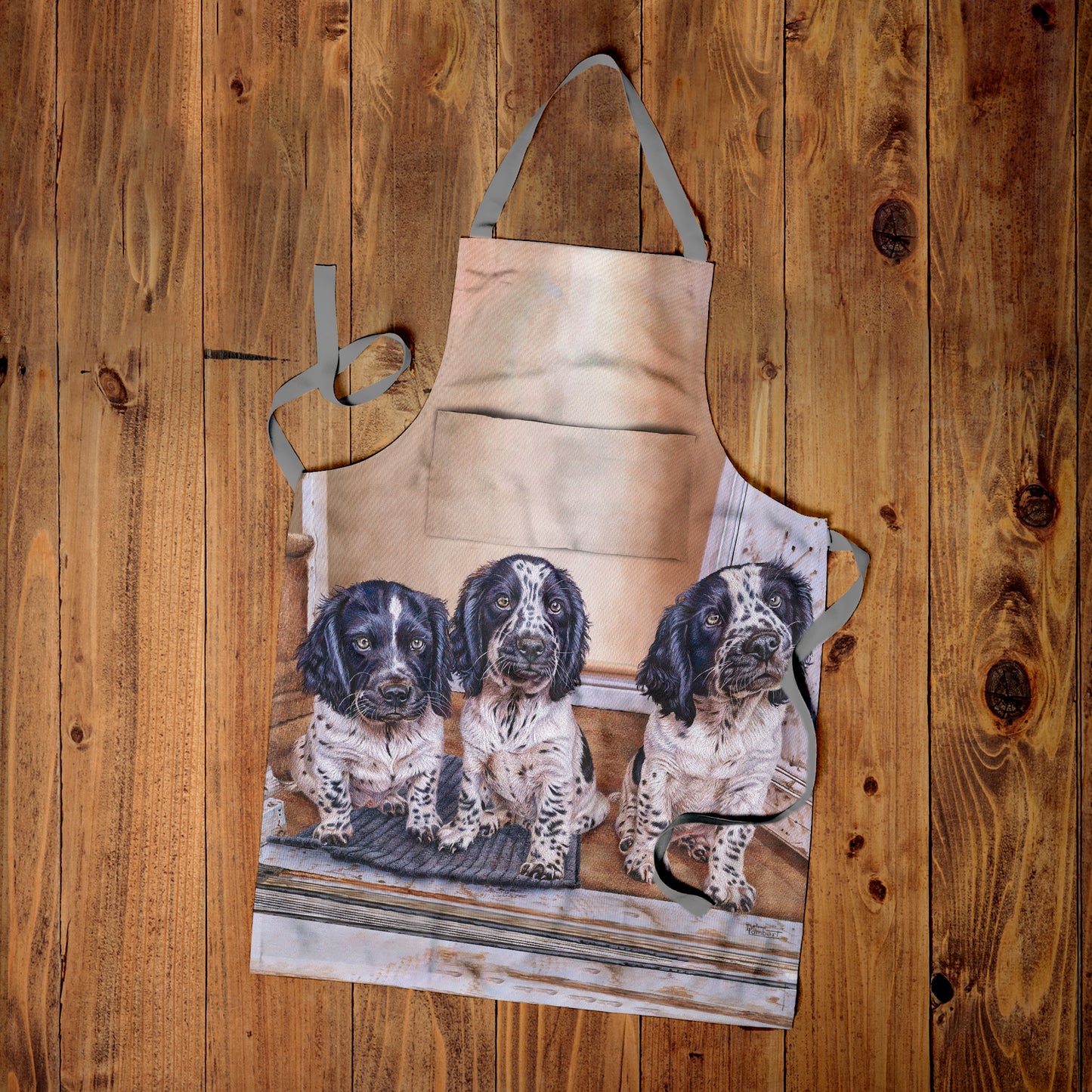 Puppies by Delene Lambert Medium Length Apron