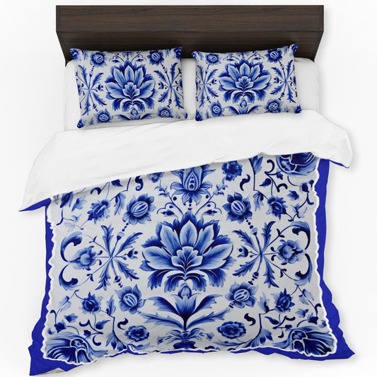 Delft Flora Bloom Duvet Cover Set