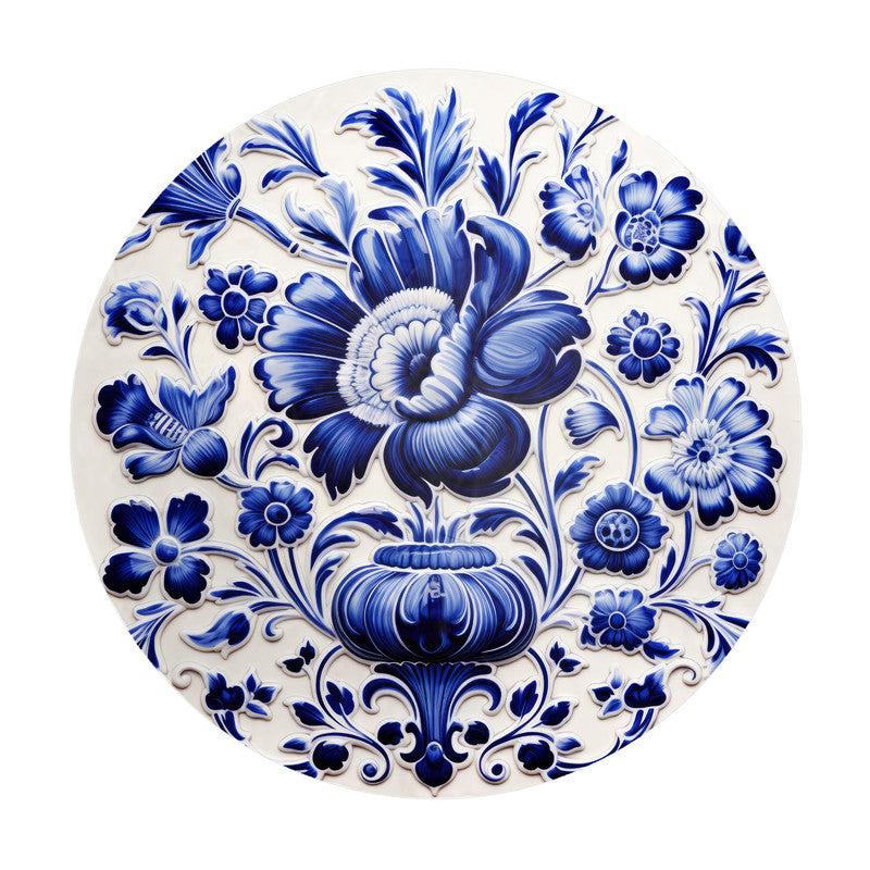 Delft Heirloom Round Tablecloth