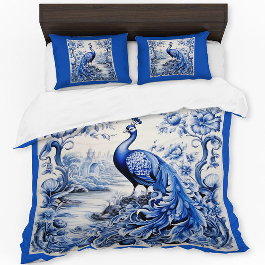 Delft Peacock Duvet Cover Set