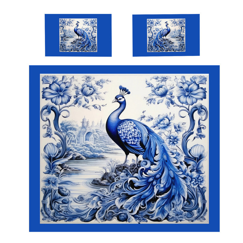 Delft Peacock Duvet Cover Set