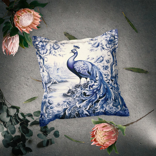 Delft Peacock s Whisper Exclusive Range Cushions