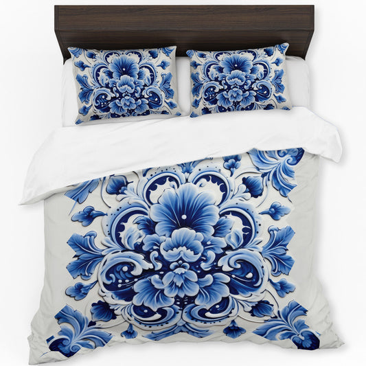 Delft Petal Glaze Duvet Cover Set