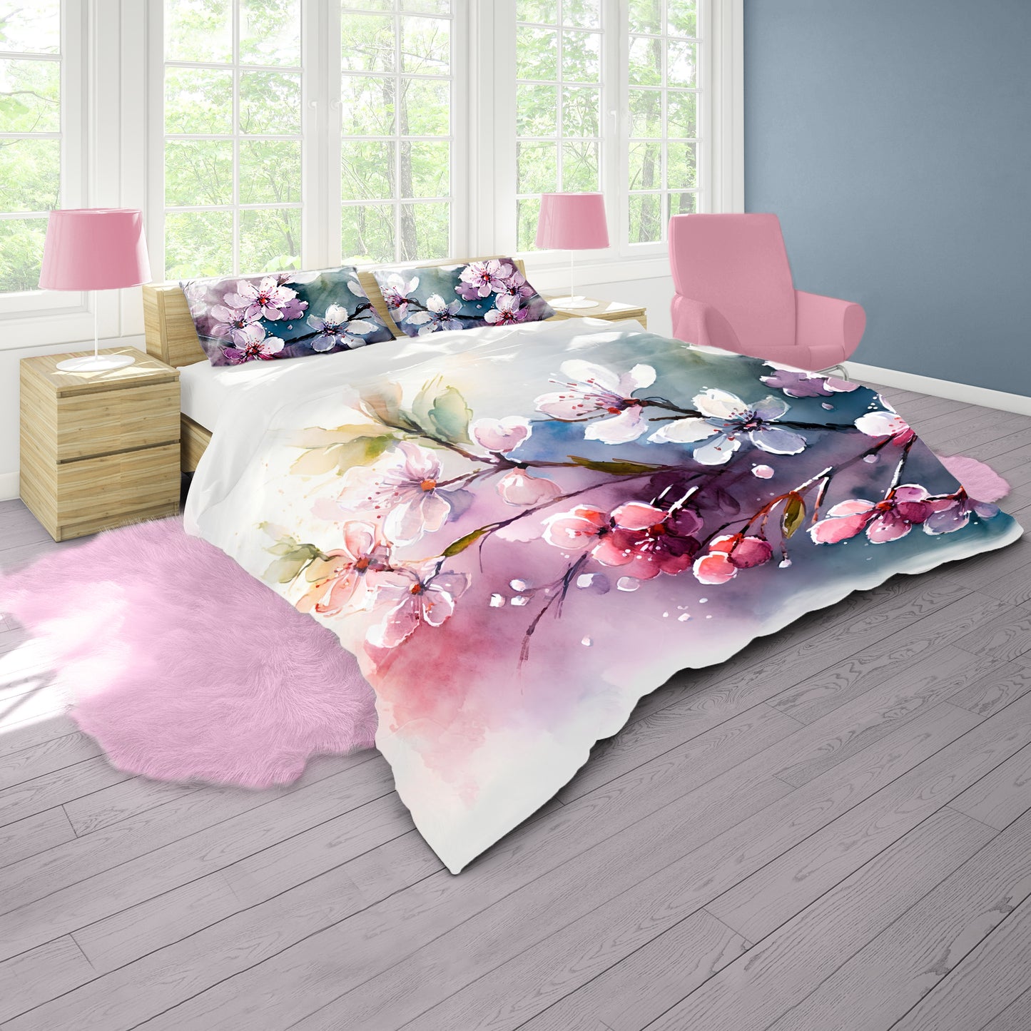 Delicate Blossoms Duvet Cover Set