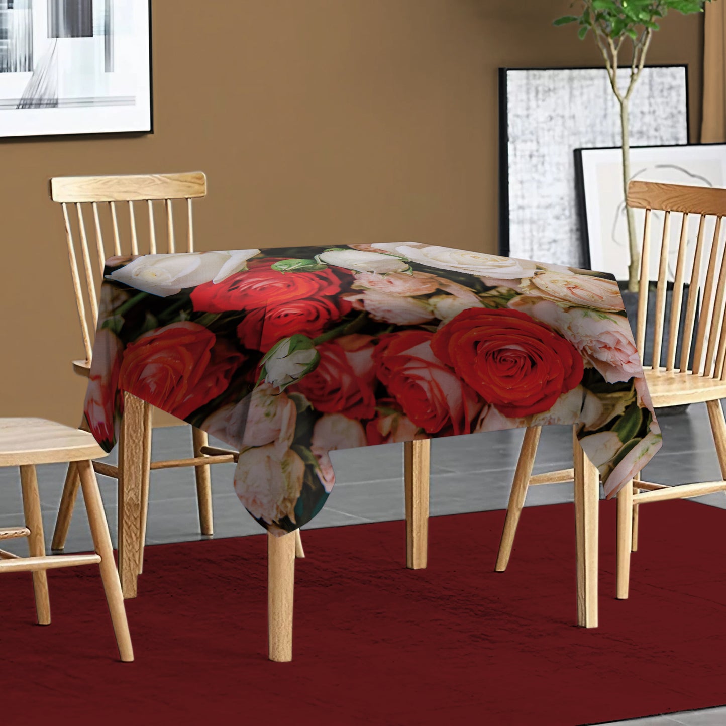 Delightful and Serene Square Tablecloth