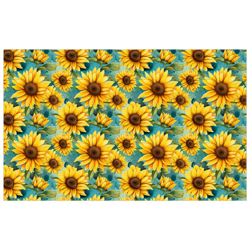 Different Sizes Sunflower Rectangle Tablecloth