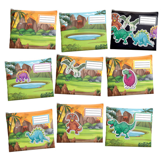 Dino Subject Savvy Book Bags Set of 9