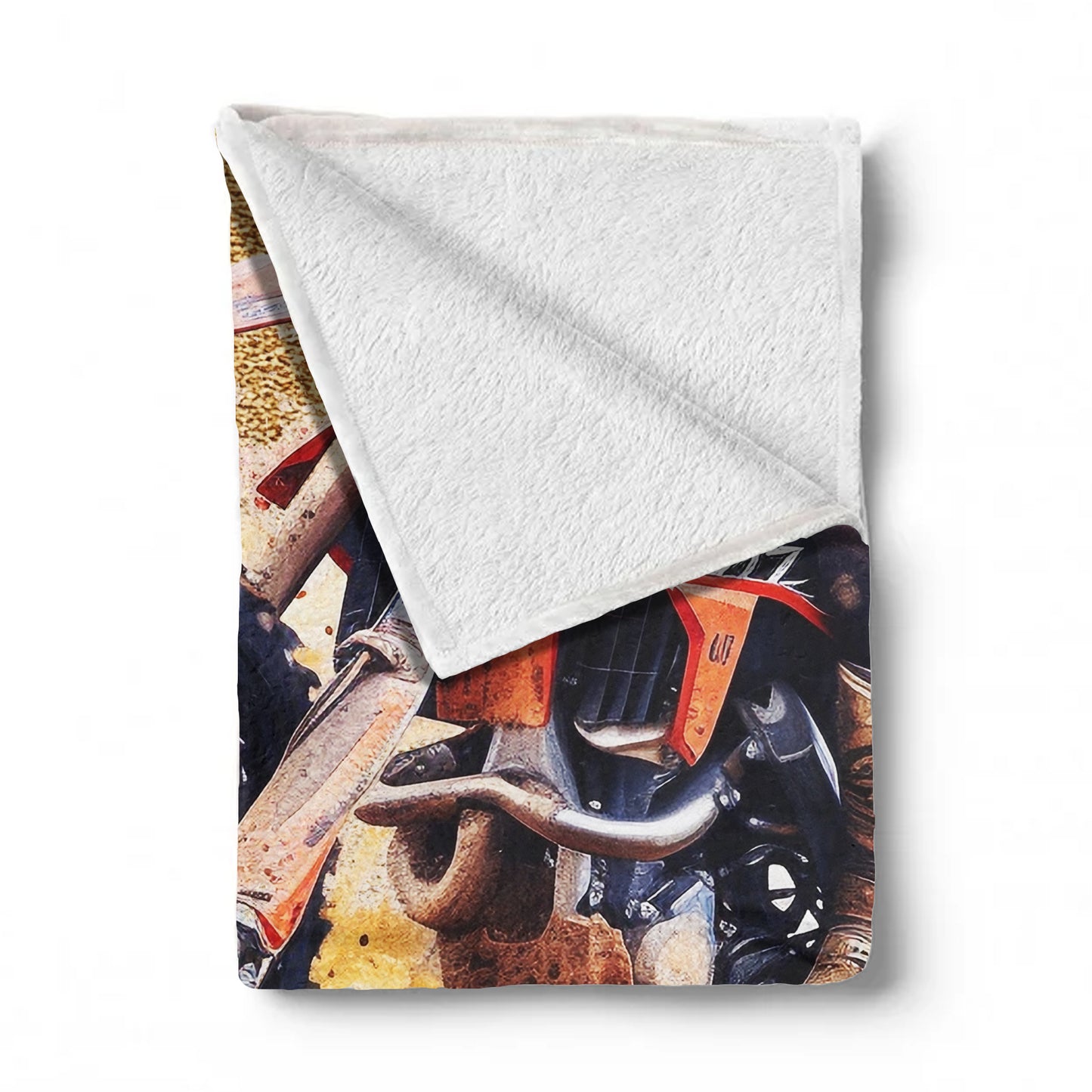 Dirtbike Light Weight Fleece Blanket by Mark van Vuuren