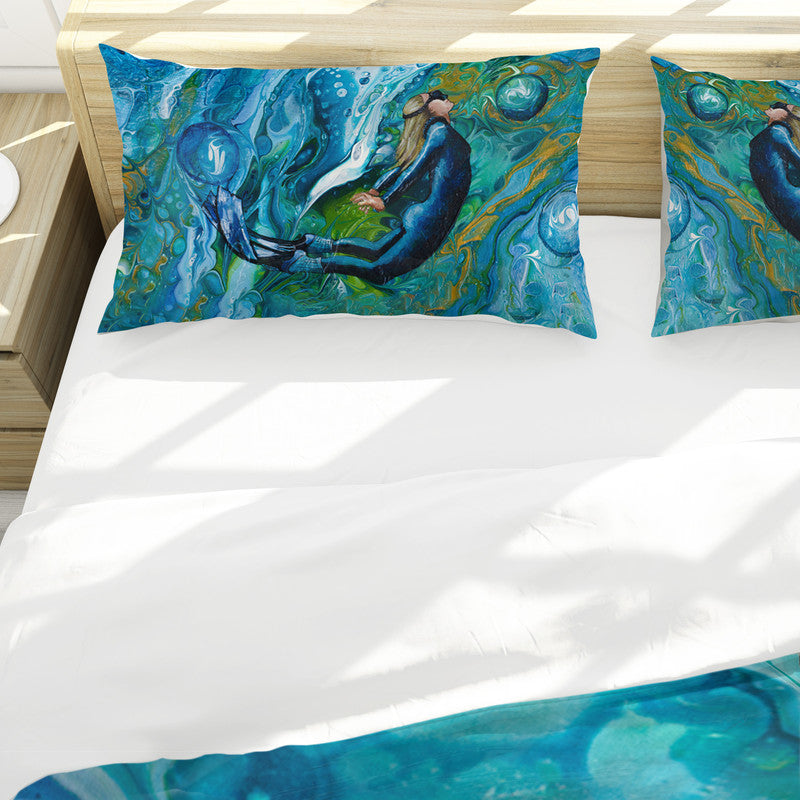 Diving Deep Duvet Cover Set by Cherylin Louw