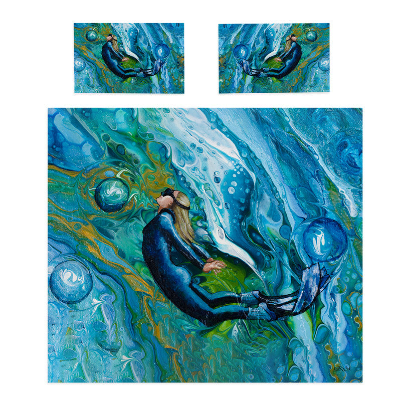 Diving Deep Duvet Cover Set by Cherylin Louw