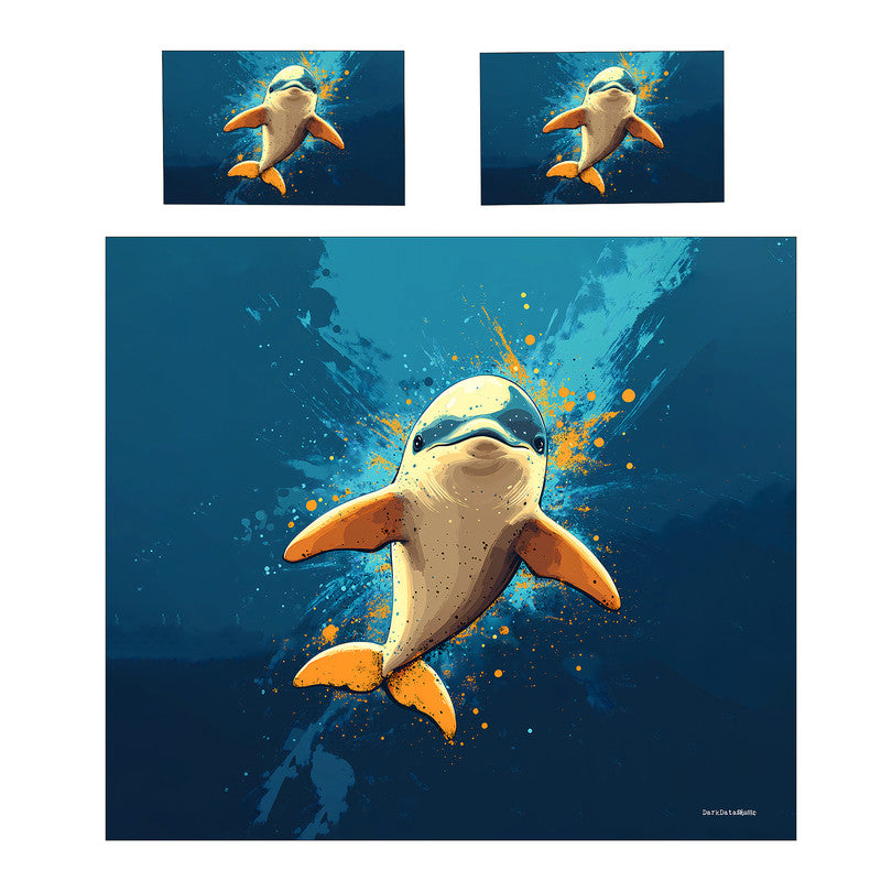Dolphin Duvet Cover Set by Wikus Schalkwyk