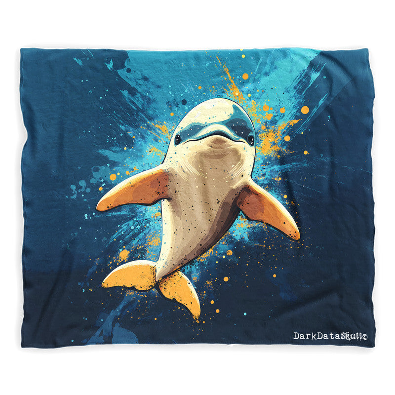 Dolphin Minky Blanket by Wikus Schalkwyk