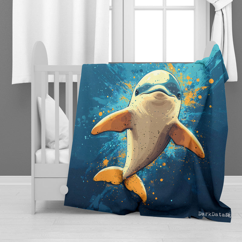 Dolphin Minky Blanket by Wikus Schalkwyk