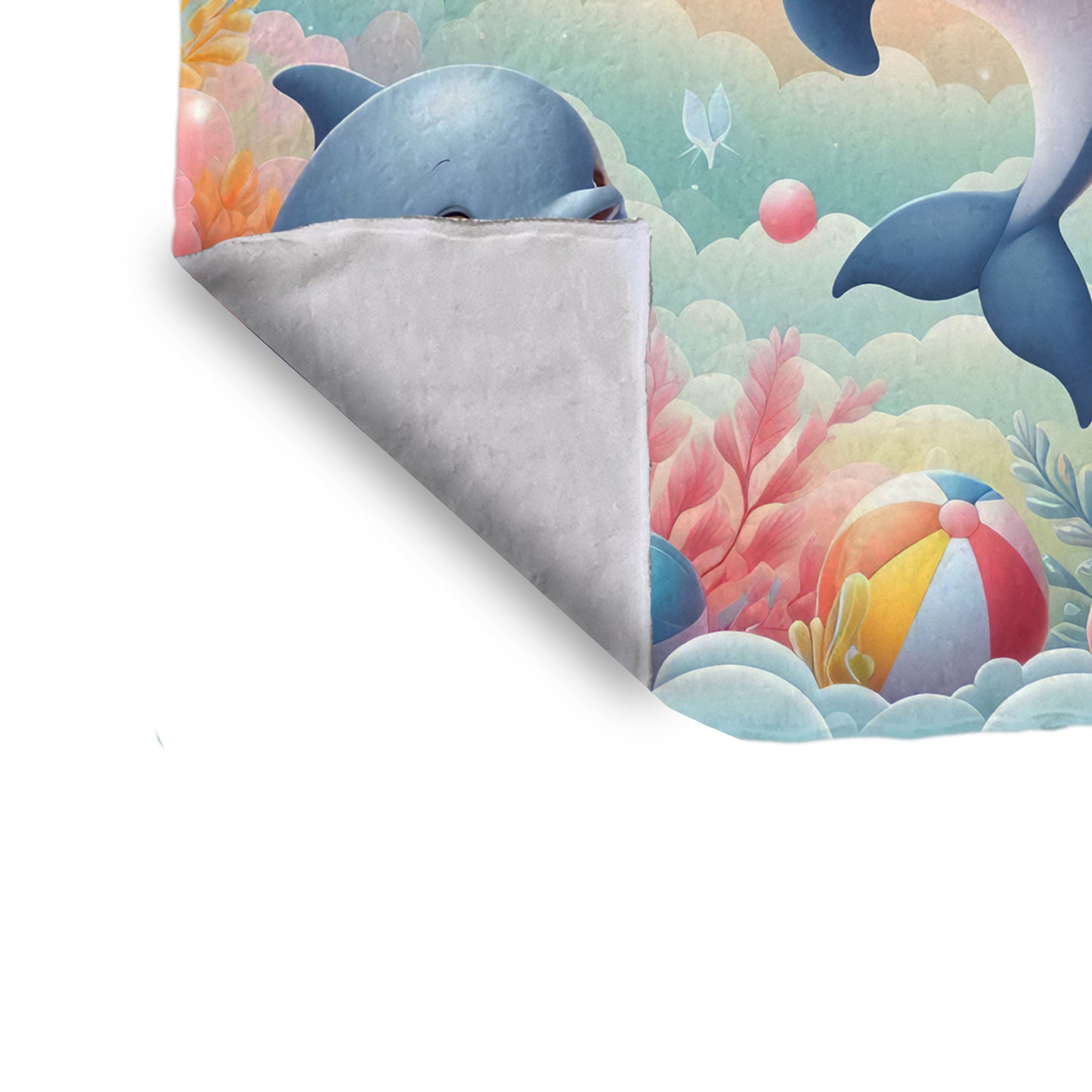 Dolphin Doodles Minky Blanket