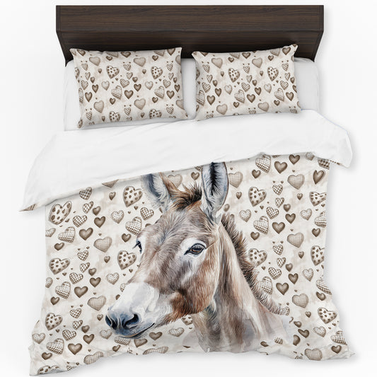 Donkey & Hearts Duvet Cover Set by Mark van Vuuren