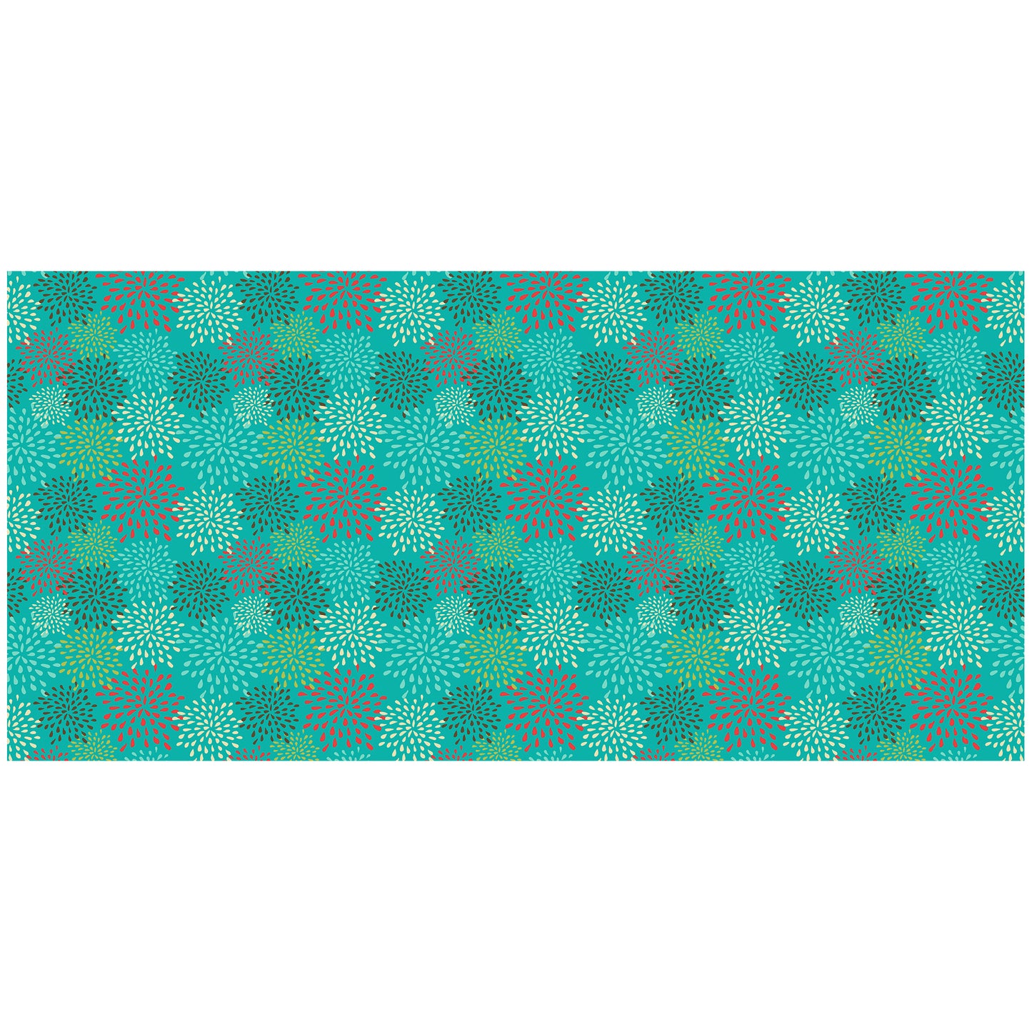 Dotted Flowers on Green 3m Rectangle Tablecloth