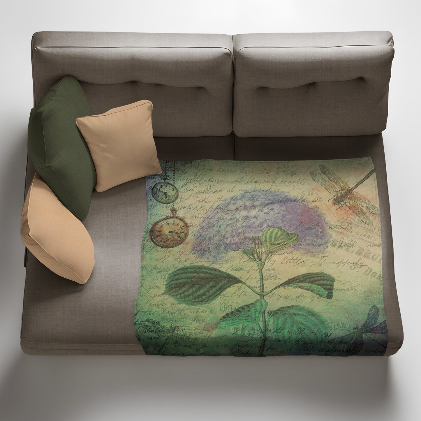Dragonfly Flower Fleece