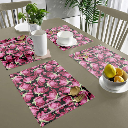 Dried Pink Floral Placemats By Mark Van Vuuren