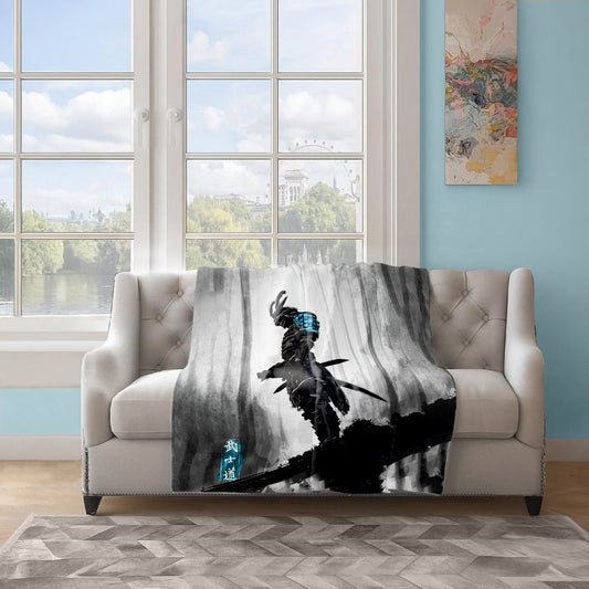 Duality of a Samurai Light Weight Fleece Blanket