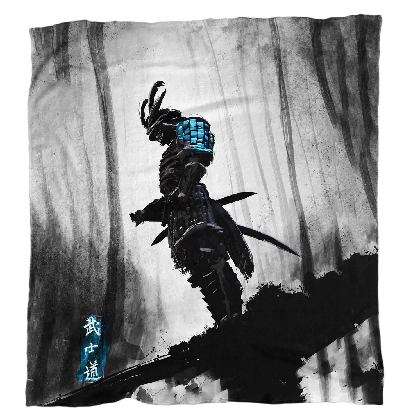Duality of a Samurai Light Weight Fleece Blanket