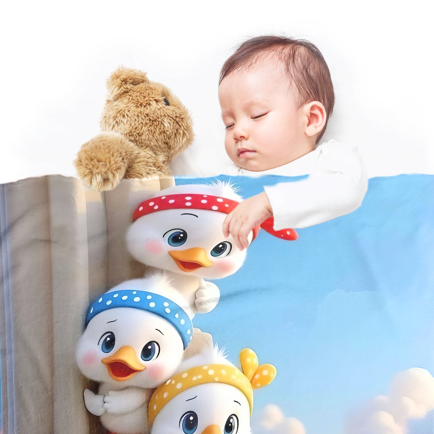 Duckie On The Run Minky Blanket