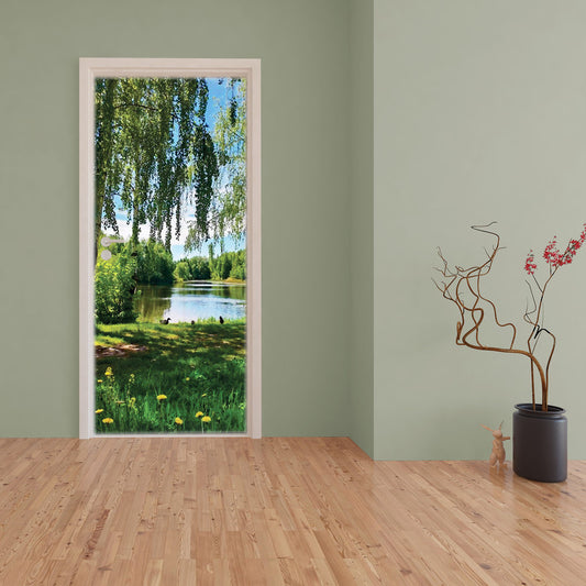 Ducks in a Row Door Decoupage