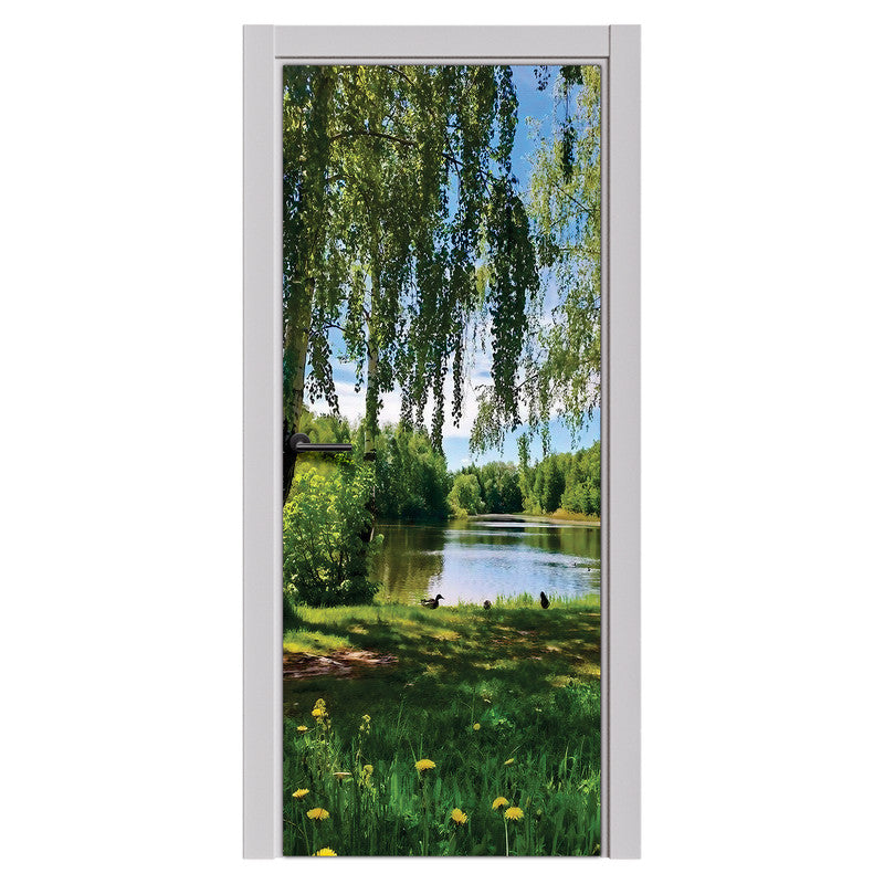 Ducks in a Row Door Decoupage