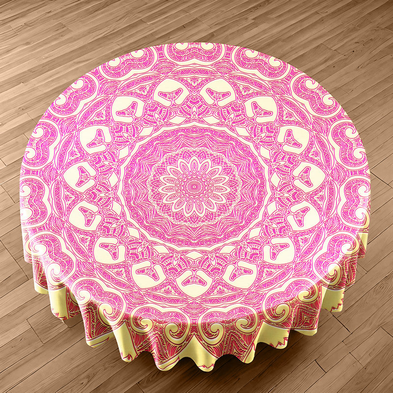 Dusky Rose Round Tablecloth