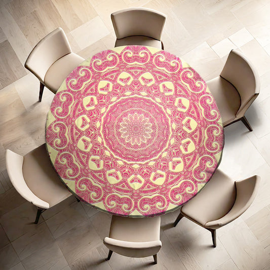 Dusky Rose Round Tablecloth