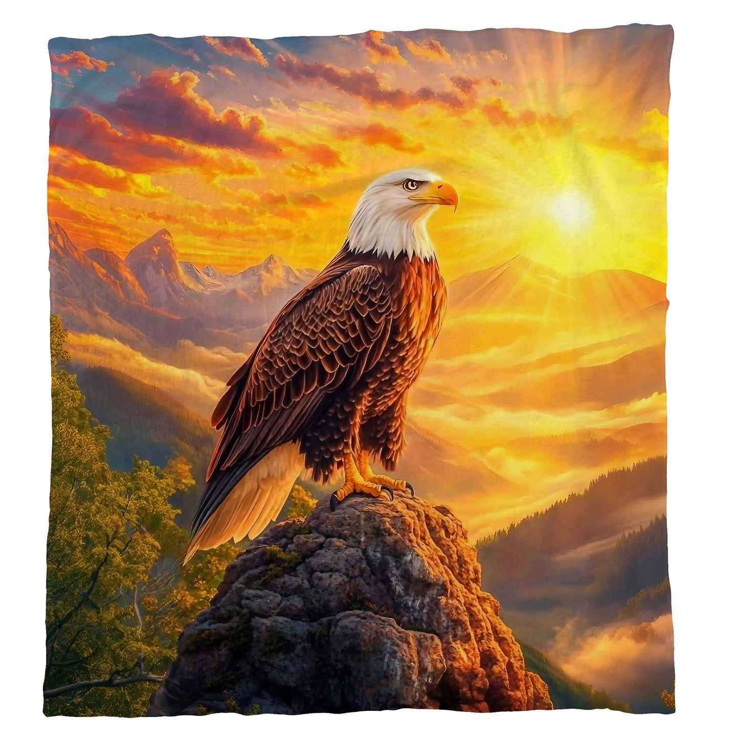 Eagle Wings Of Destiny Light Weight Fleece Blanket