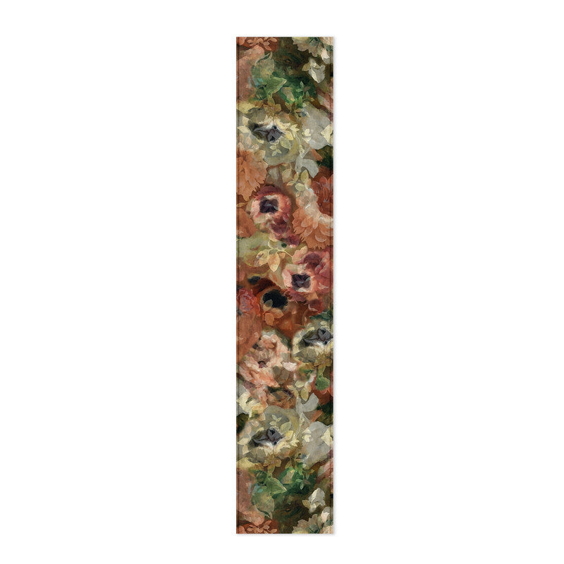 Earth Tone Water Painted Flowers Table Runner by Mark van Vuuren