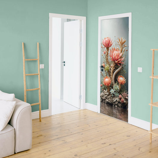 Echoes of Protea & Succulents Door Decoupage