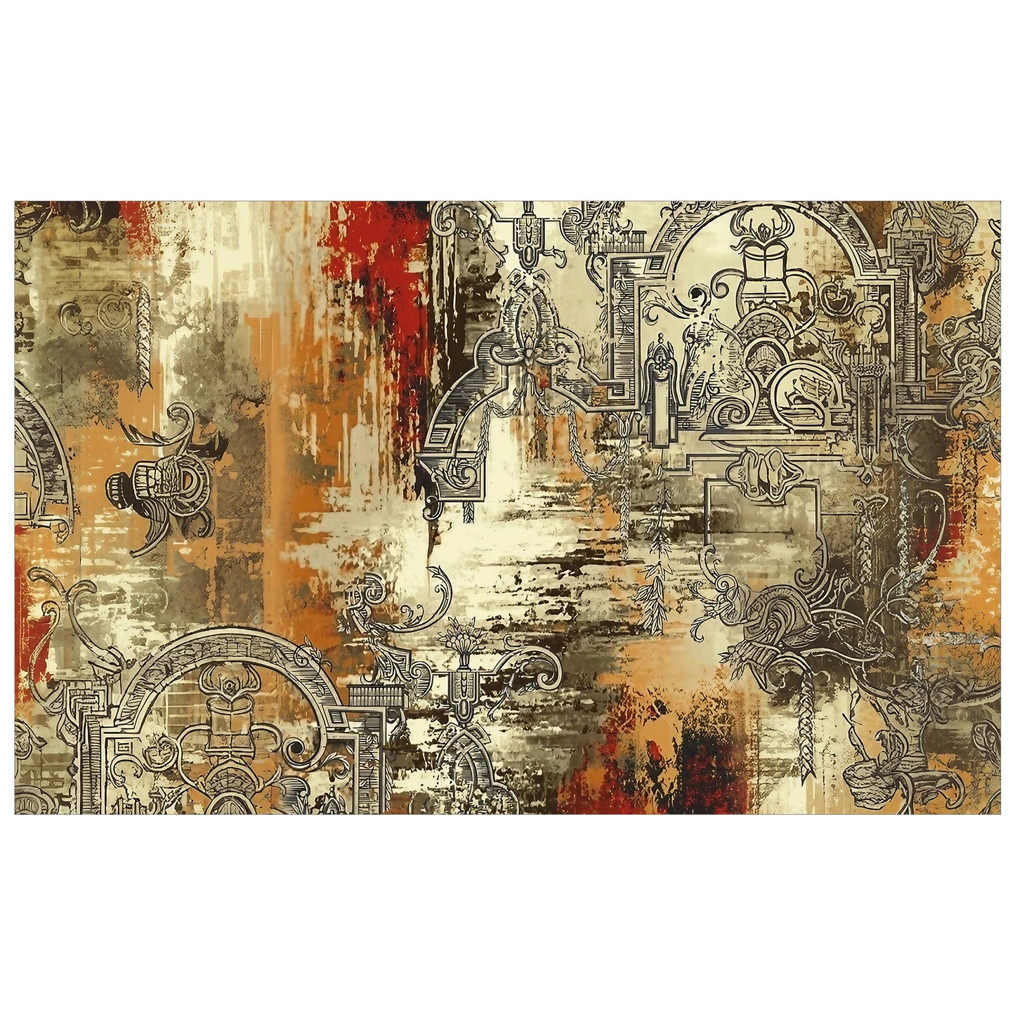 Echoing Currents Rectangle Tablecloth